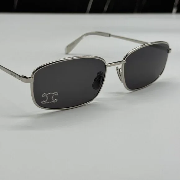 NEW CELINE CL40285U 16A SILVER SQUARE SUNGLASSES WOMEN CELINE Celine Cl40285u 16a Silver Sunglasses | italist main image 3